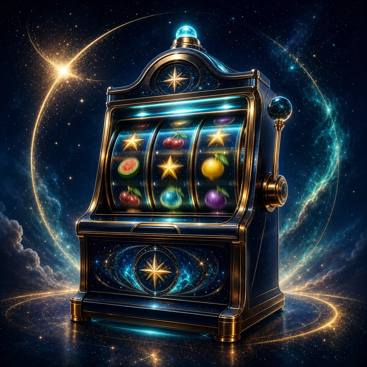 Kosmiczny automat do gry ze świecącymi bębnami — Starda Casino